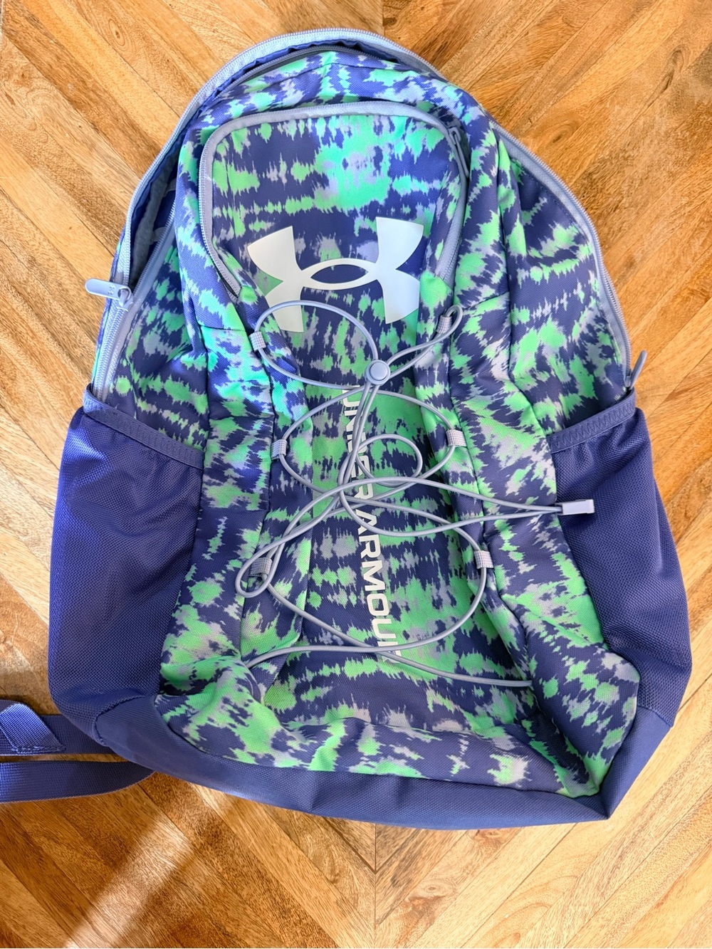 Under Armour Purple & Green Patterned Hustle Sport Backpack